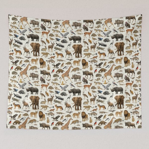 Item preview, Animals of the Kalahari Desert Retro Style Identification Chart designed and sold by kakarikihill.