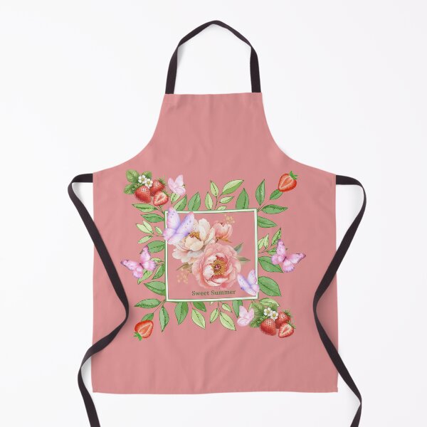 Item preview, Sweet Summer Strawberry Floral Pattern - Cute Roses & Butterflies Cottagecore Aesthetic designed and sold by EnlightArt.
