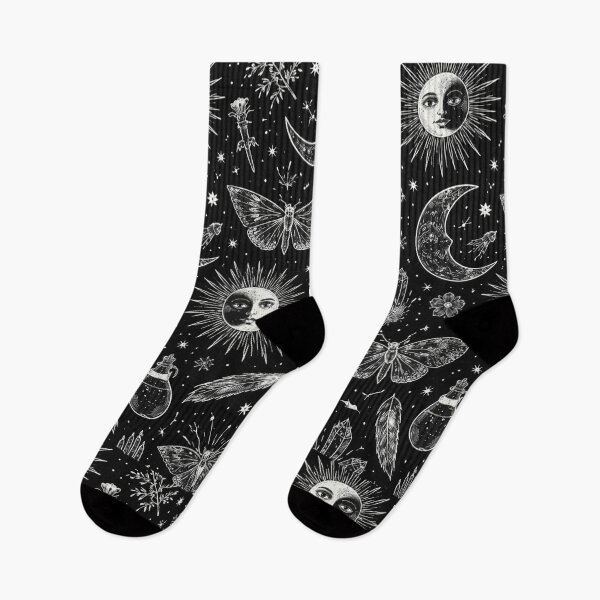 Item preview, Celestial Witch Aesthetic Pattern – Moon, Moths & Mystic Symbols Design designed and sold by Inkae Studio.