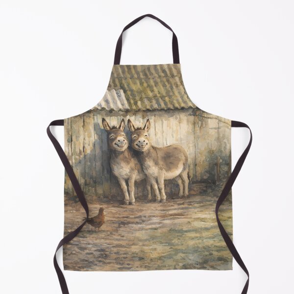 Item preview, Two Donkeys in Rustic Farmyard designed and sold by cuprum.