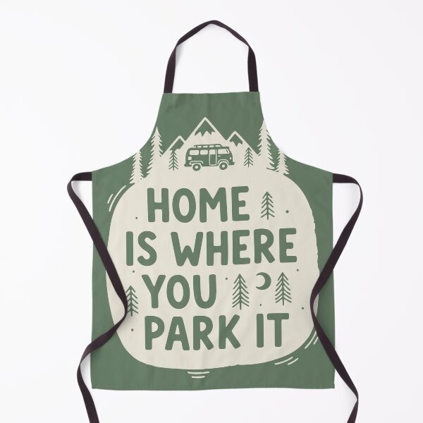 Item preview, Home Is Where You Park It – Handmade Naive Camper Illustration designed and sold by KiwyStudio.