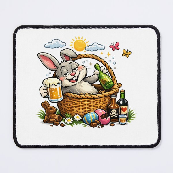 Item preview, Drunken Easter bunny in an empty Easter basket – Funny Easter party T-shirt design with beer & eggs designed and sold by CoolContent Factory.