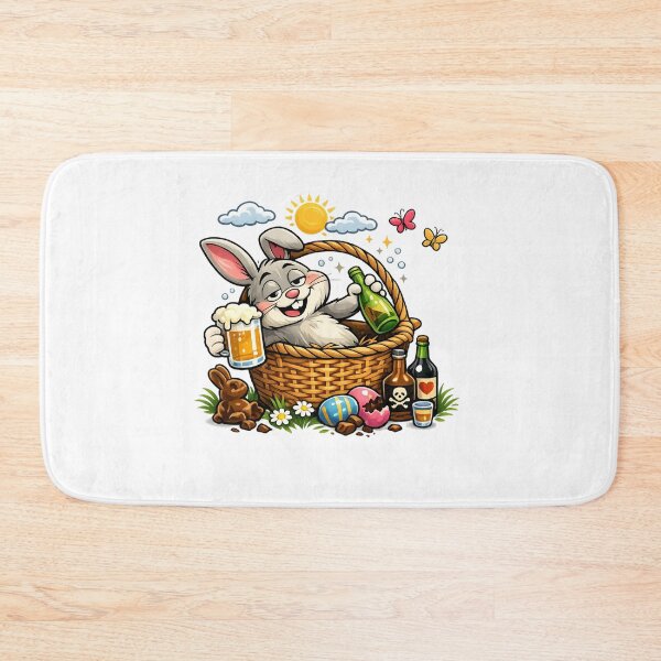 Item preview, Drunken Easter bunny in an empty Easter basket – Funny Easter party T-shirt design with beer & eggs designed and sold by CoolContent Factory.