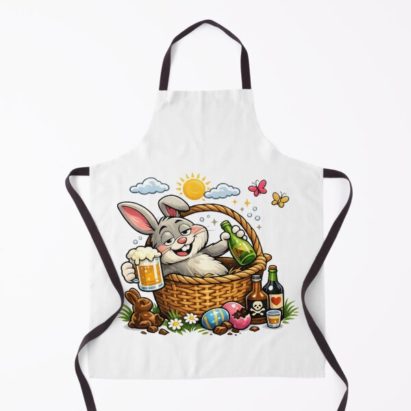 Item preview, Drunken Easter bunny in an empty Easter basket – Funny Easter party T-shirt design with beer & eggs designed and sold by CoolContent Factory.
