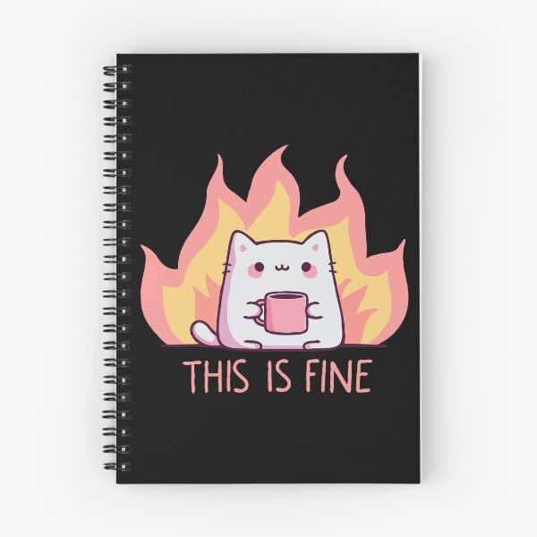 Item preview, Cat, This Is Fine designed and sold by Gkinoki.