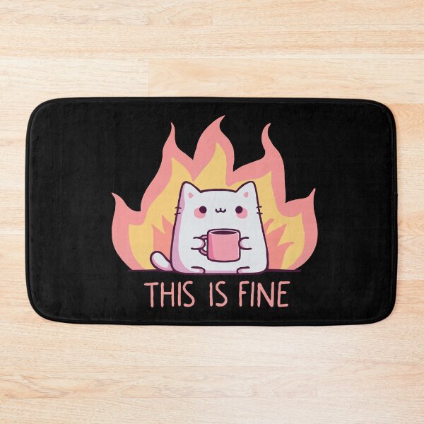 Item preview, Cat, This Is Fine designed and sold by Gkinoki.