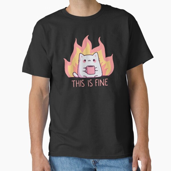 Item preview, Cat, This Is Fine designed and sold by Gkinoki.