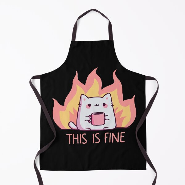 Item preview, Cat, This Is Fine designed and sold by Gkinoki.