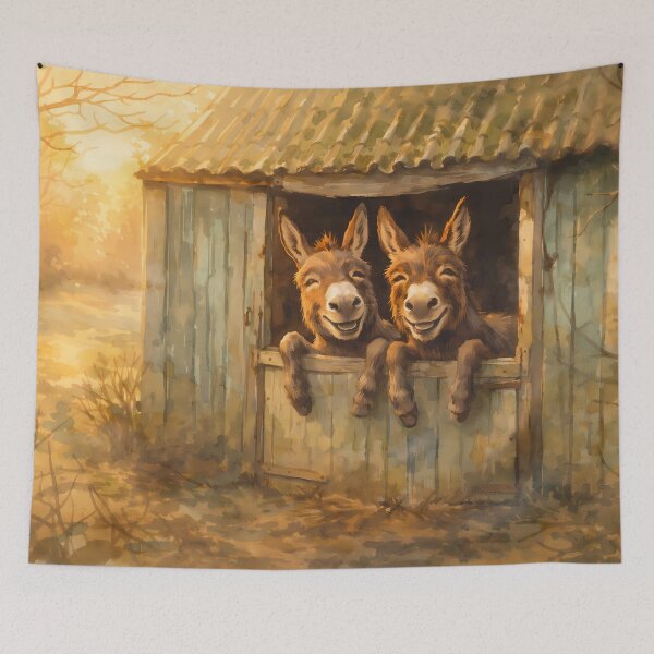 Item preview, Dos burros felices en un establo. designed and sold by cuprum.