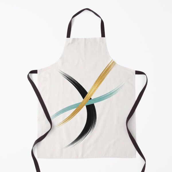 Item preview, Luxury Minimalist Brush Art – Black Gold and Teal Abstract Composition designed and sold by DrizzyV.