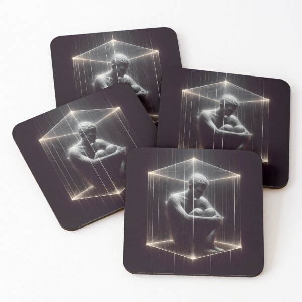 Item preview, The Boundaries of Being - Existential Glowing Cube Art designed and sold by MouradStudio.