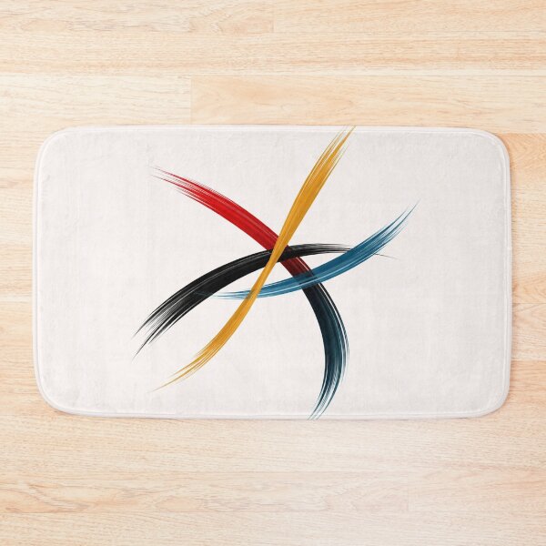 Item preview, Four Stroke Abstract Burst – Colorful Minimalist Modern Brush Design designed and sold by DrizzyV.