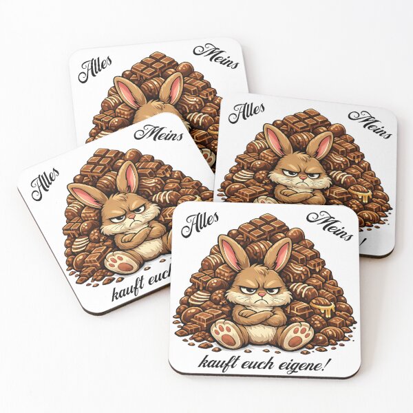 Item preview, Grumpy chocolate bunny – Sweet Easter design for chocolate lovers designed and sold by CoolContent Factory.