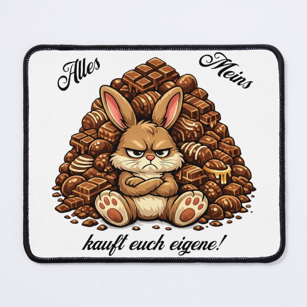 Item preview, Grumpy chocolate bunny – Sweet Easter design for chocolate lovers designed and sold by CoolContent Factory.