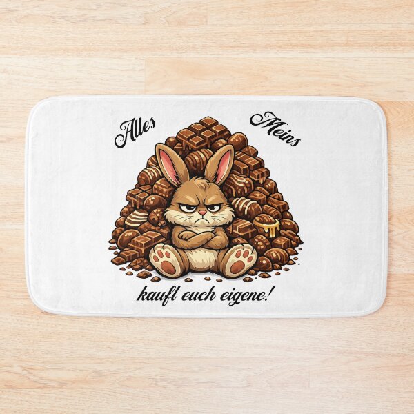 Item preview, Grumpy chocolate bunny – Sweet Easter design for chocolate lovers designed and sold by CoolContent Factory.