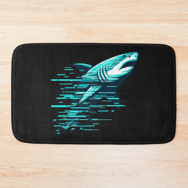 Item preview, Cyber Shark System Bite – Digital Glitch Art – Futuristic Neon Tech designed and sold by Phetuvov.