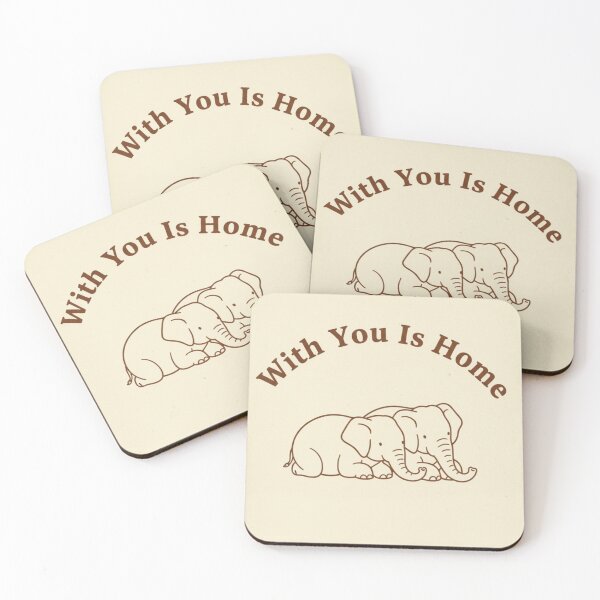 Item preview, With You Is Home Elephant Sticker: Savanna Love designed and sold by SavannaStrikes.