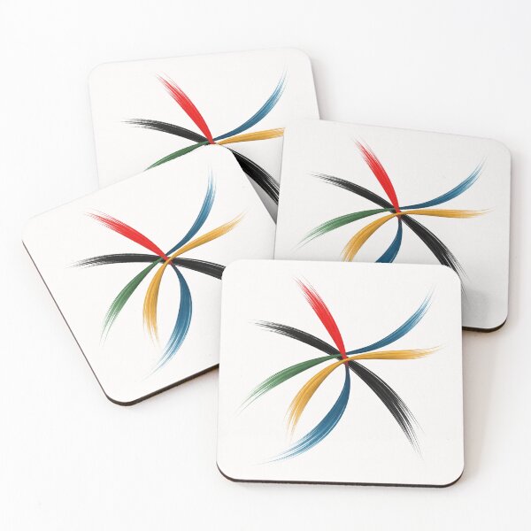 Item preview, Five Stroke Harmony – Modern Abstract Minimalist Brush Artwork designed and sold by DrizzyV.
