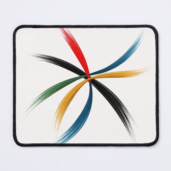 Item preview, Five Stroke Harmony – Modern Abstract Minimalist Brush Artwork designed and sold by DrizzyV.
