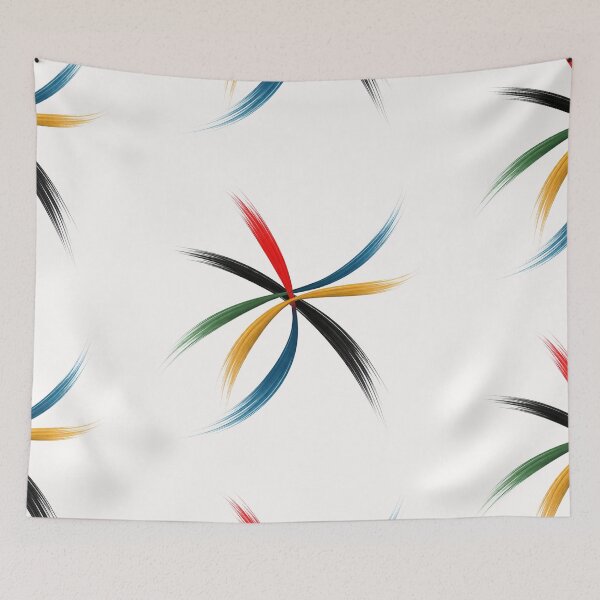 Item preview, Five Stroke Harmony – Modern Abstract Minimalist Brush Artwork designed and sold by DrizzyV.