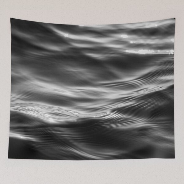 Item preview, Dark Ocean Wave Texture, Black and White designed and sold by PAPER MOON art & design.