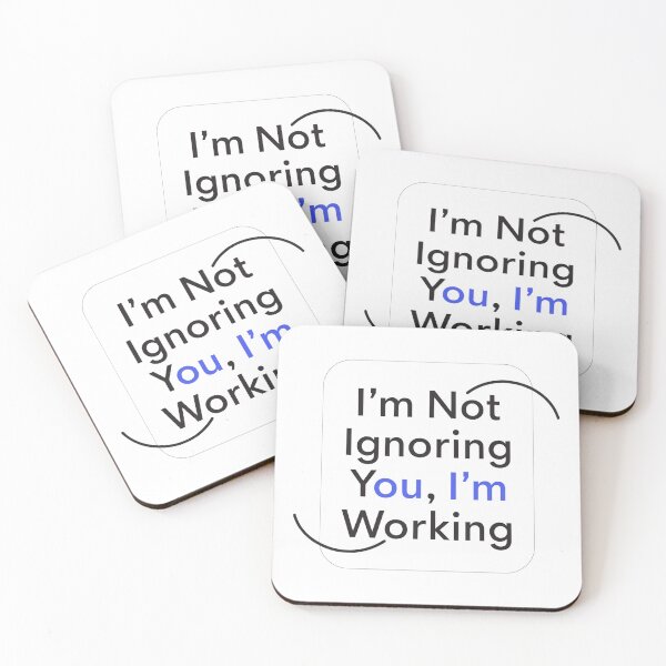 Item preview, I’m Not Ignoring You I’m Working Sticker designed and sold by Bionson Art.