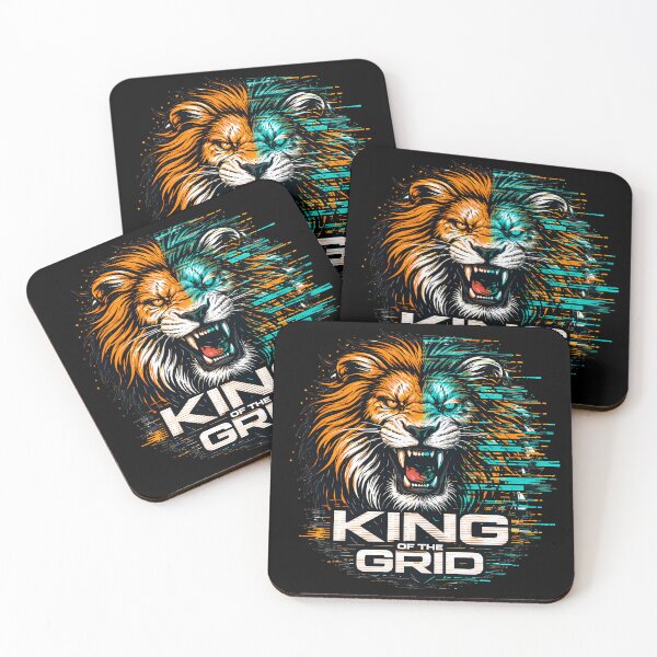 Item preview, Glitch Lion King of the Grid Cyberpunk Gaming E-Sports Streetwear designed and sold by etuvibes.