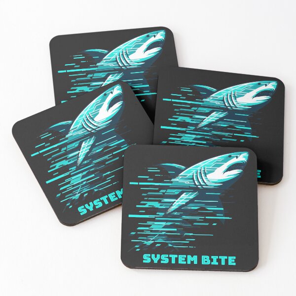 Item preview, Cyber Shark System Bite – Digital Glitch Art – Futuristic Neon Tech designed and sold by Phetuvov.