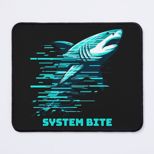 Item preview, Cyber Shark System Bite – Digital Glitch Art – Futuristic Neon Tech designed and sold by Phetuvov.