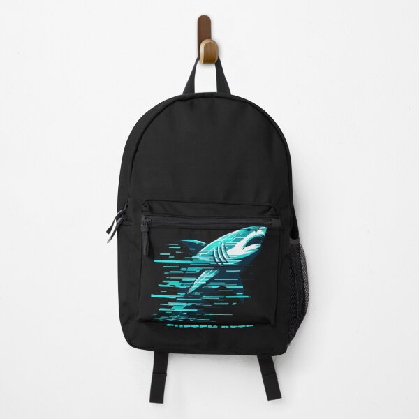 Item preview, Cyber Shark System Bite – Digital Glitch Art – Futuristic Neon Tech designed and sold by Phetuvov.