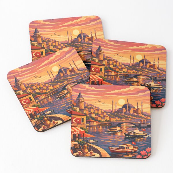 Item preview, Istanbul Sunset Travel Poster designed and sold by MatthewHeights.
