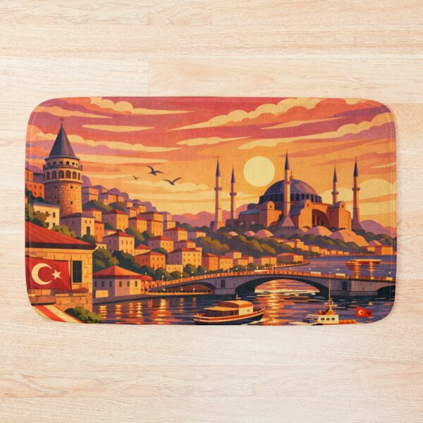 Item preview, Istanbul Sunset Travel Poster designed and sold by MatthewHeights.