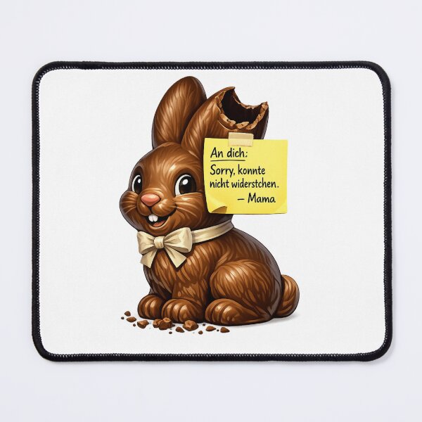 Item preview, The nibbled chocolate bunny – Funny Easter T-shirt about mom's sweet temptation designed and sold by CoolContent Factory.