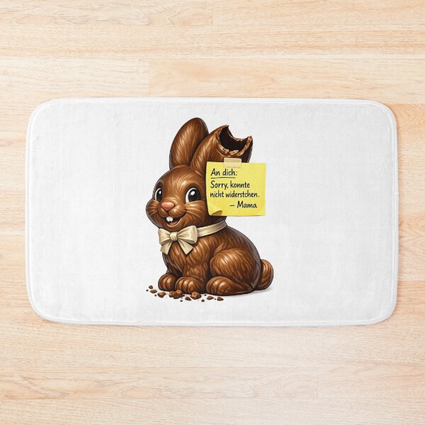Item preview, The nibbled chocolate bunny – Funny Easter T-shirt about mom's sweet temptation designed and sold by CoolContent Factory.