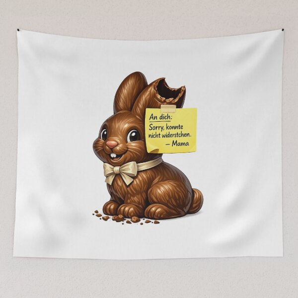 Item preview, The nibbled chocolate bunny – Funny Easter T-shirt about mom's sweet temptation designed and sold by CoolContent Factory.