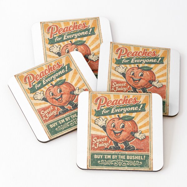 Item preview, Sweet & Juicy – Retro Peach Poster designed and sold by ForeverPrintsOK.