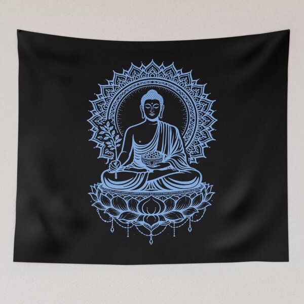 Item preview, Blue Medicine Buddha Tibetan Buddhism Mandala Design designed and sold by Tammy Winand Arts.