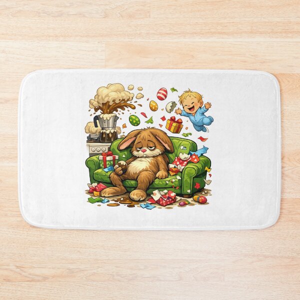 Item preview, Chaos, Coffee & Easter Magic – The Tired Bunny Family Chaos T-Shirt designed and sold by CoolContent Factory.