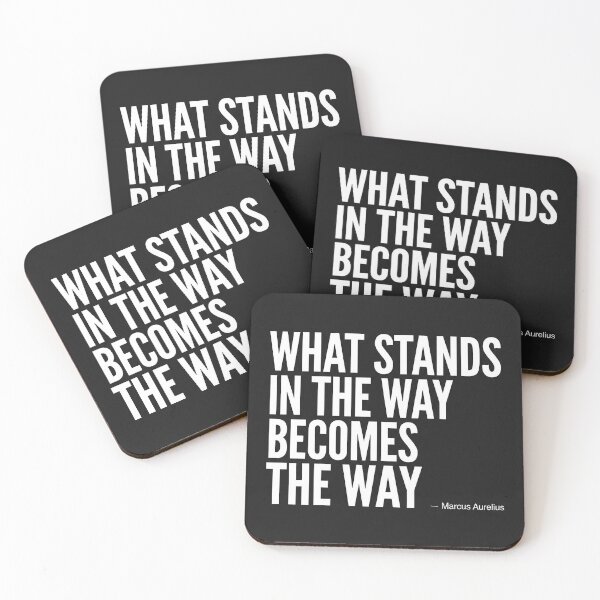 Item preview, The Obstacle is the Way Marcus Aurelius Stoic Quote designed and sold by Midnight Replay.