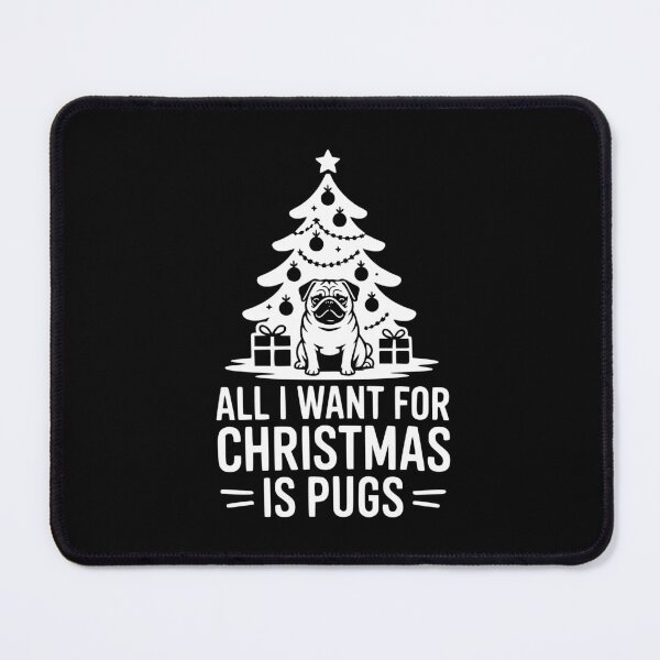 Item preview, All I Want For Christmas Is Pugs designed and sold by theartfulaspie.