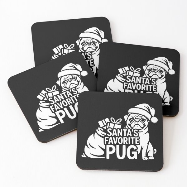 Item preview, Santa’s Favorite Pug designed and sold by theartfulaspie.