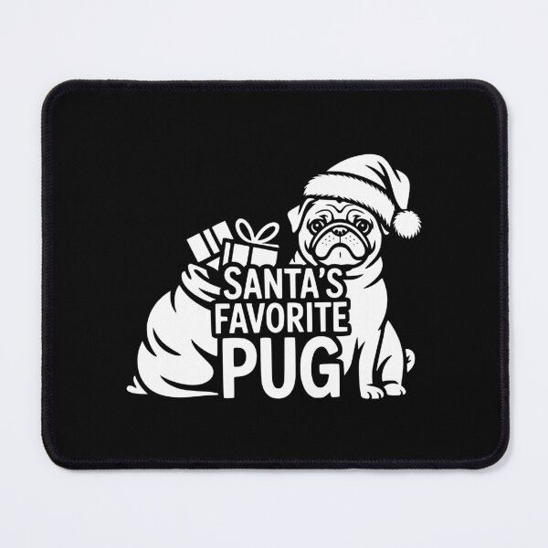 Item preview, Santa’s Favorite Pug designed and sold by theartfulaspie.