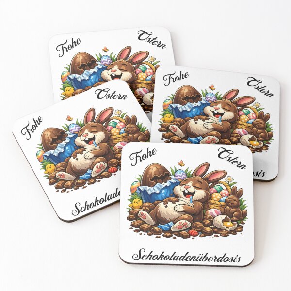 Item preview, Funny Easter bunny in a chocolate coma – Sweet Easter design for chocolate fans designed and sold by CoolContent Factory.