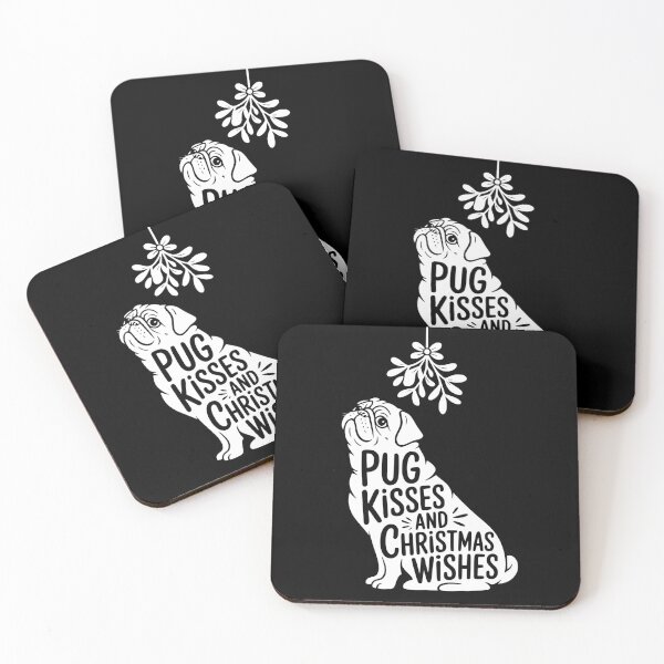 Item preview, Pug Kisses And Christmas Wishes designed and sold by theartfulaspie.
