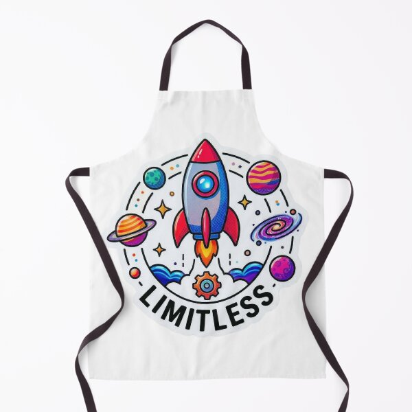 Item preview, Limitless Space Rocket Sticker - Retro Galactic Motivation Art designed and sold by MinervasCrafts.