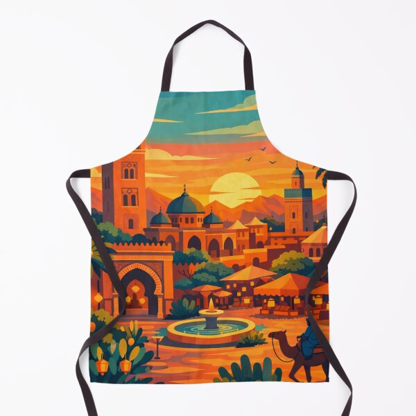 Item preview, Marrakech Morocco Sunset Travel Poster designed and sold by MatthewHeights.