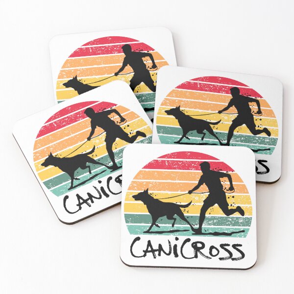 Item preview, Canicross Sunset Run – Running with Dog Retro Style designed and sold by ArcticFoxStudio.