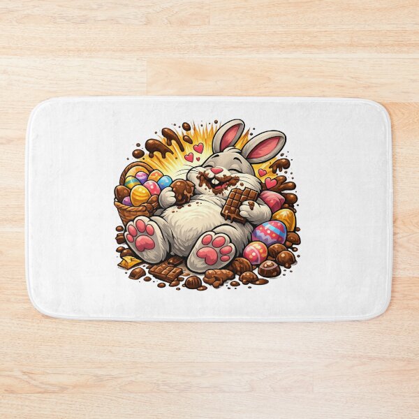 Item preview, Cheeky Easter bunny with chocolate – Funny Easter T-shirt design for chocolate lovers designed and sold by CoolContent Factory.