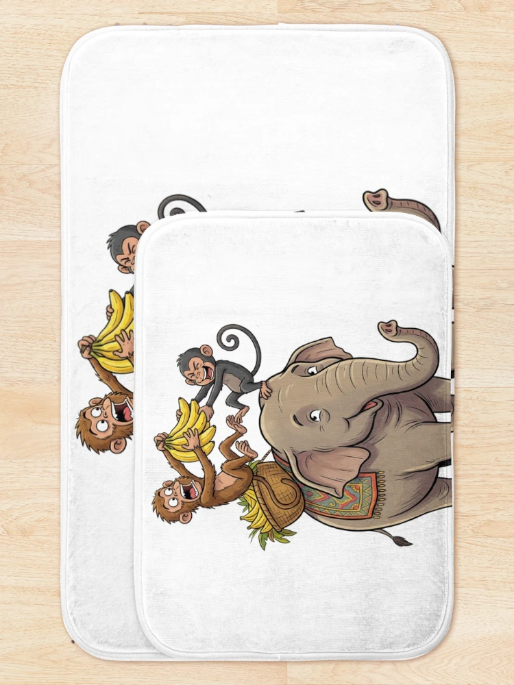 Thumbnail 5 of 6, Bath Mat, mischievous monkey designed and sold by PP&RAINBOW SHOP.