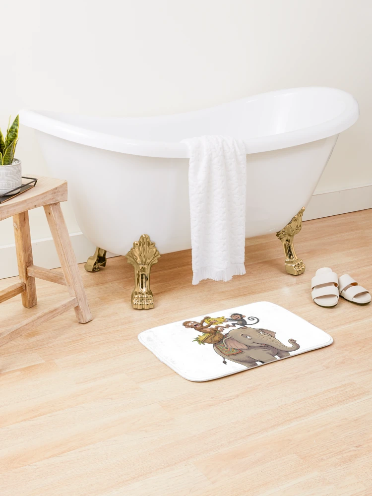 Thumbnail 2 of 6, Bath Mat, mischievous monkey designed and sold by PP&RAINBOW SHOP.